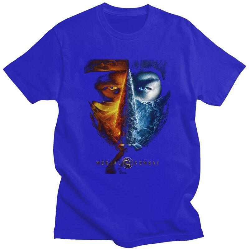 Individuelle Mortal Kombat Sub Zero Scorpion T-Shirts für Herren Reines Baumwoll-T-Shirt Tops Kampfspiel-T-Shirt Kurzarm Freizeit-T-Shirt