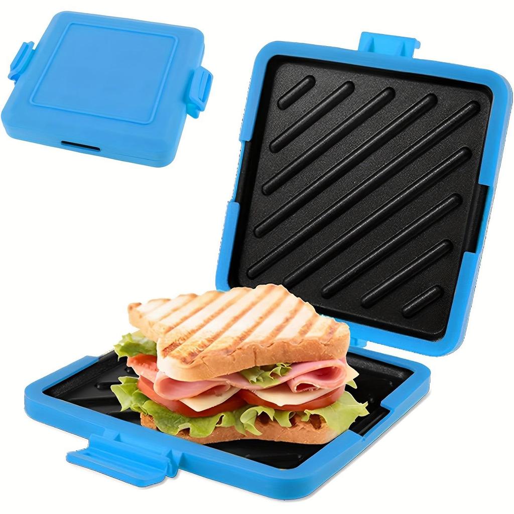 Compact Sandwich Toaster Waffle Maker & Microwave Oven Tray - 420g Breakfast Machine
