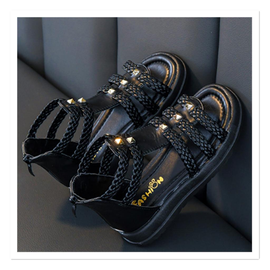 Girls' Sandals Summer  New Fashion Open Toe Princess Shoes Big Boys Soft Sole Little Girls Baby Roman Shoes