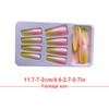 1 Set Color Street Nail Strips False Tips Colorful Gradient Color Ballerina Style DIY Decorations for Women Girls