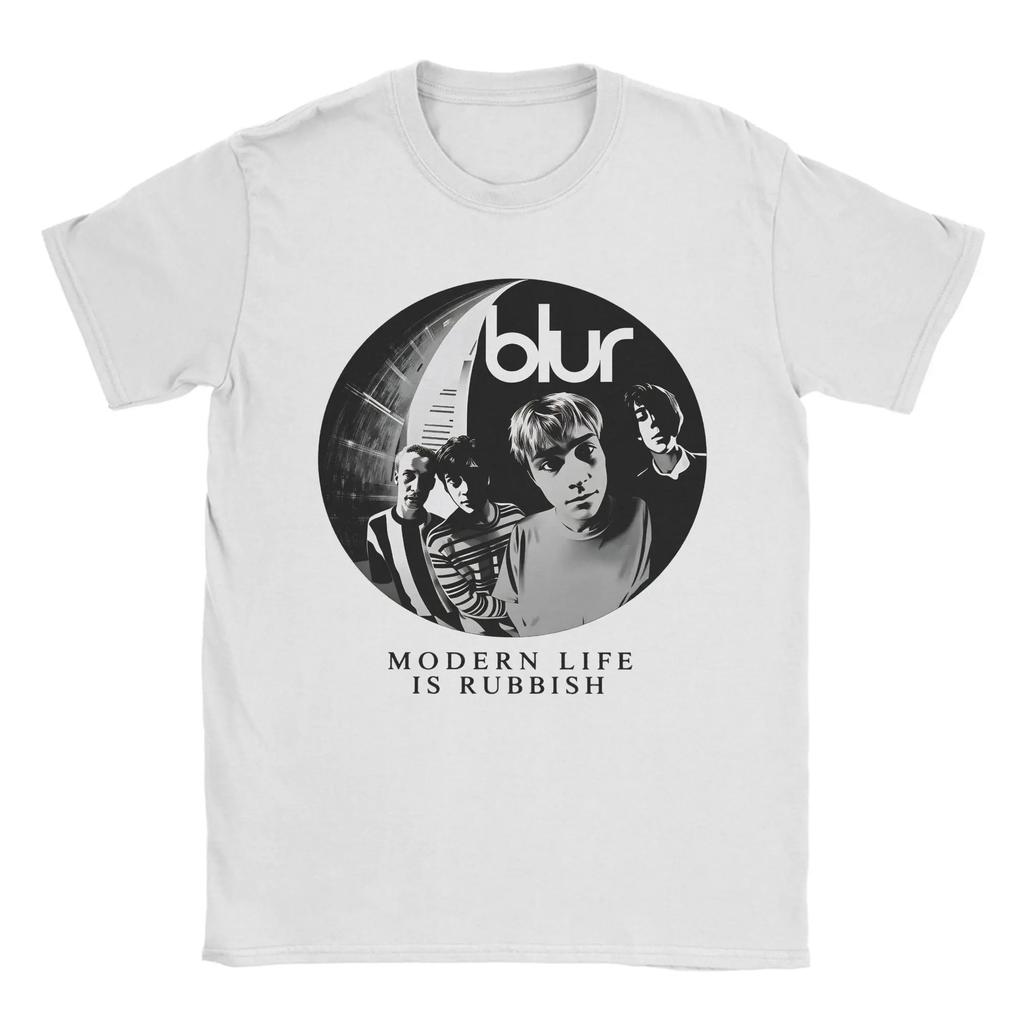 Blur Britpop Band Unisexs 100 Cotton TShirt Summer Vintage Crew Neck Hippie Style Oversized Design Top Women And Unisex Tshirts