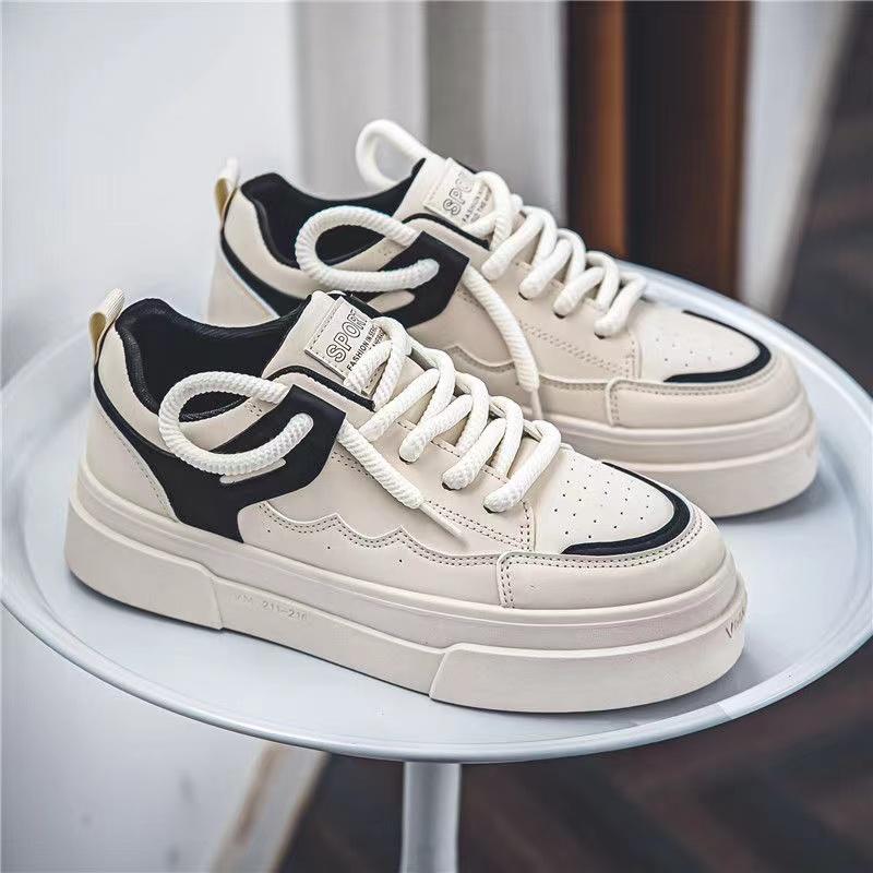 Fashion New Men‘s Sneakers Fashion Color Block Casual Shoes Light Breathable Running Shoes Lace Up Platform Shoes Zapatillas De Hombre