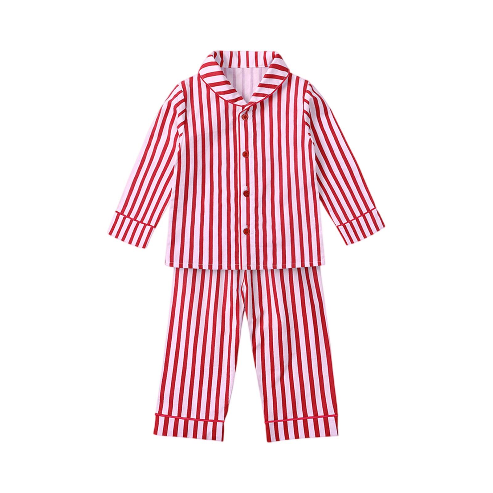 

Kids Pajama Set - Long Sleeve Sleepwear 2-Piece Outfit 100 красный