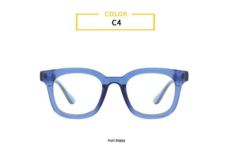 Stylish Unisex Anti-Blue Light Square Glasses Frame 21011 with Optional Prescription Lenses