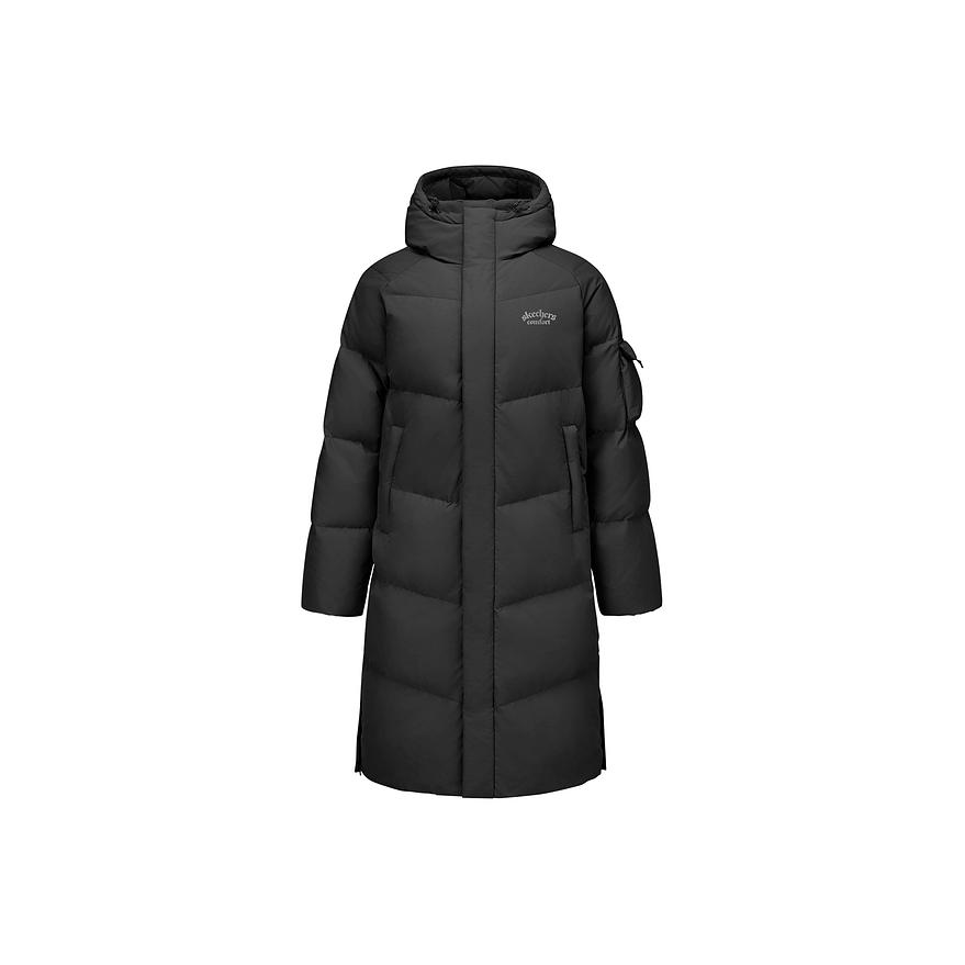Skechers Street Fashion Series Comfortable Warm Windproof Hooded Long Duck Down Jacket Unisex outerwear L425U018-0018 L