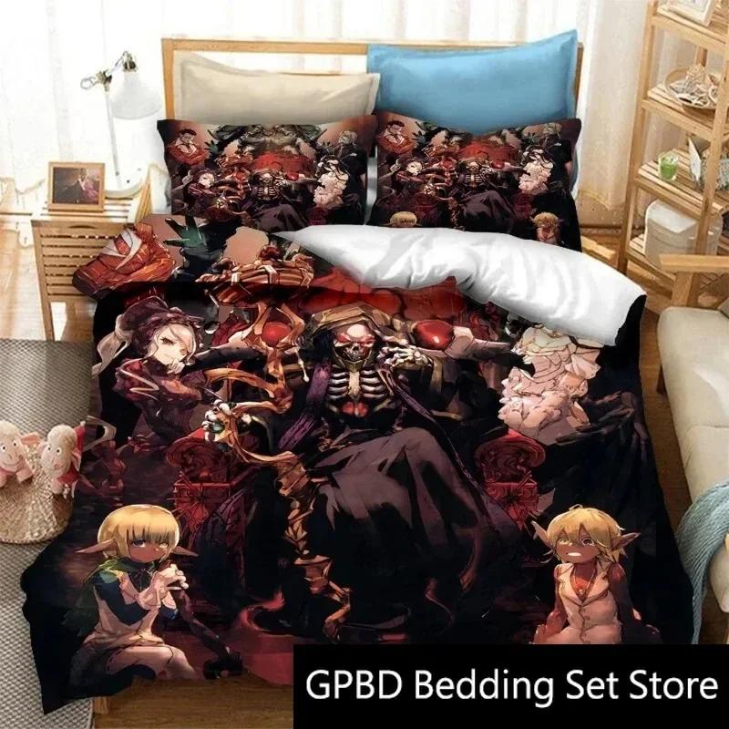 3D Print Anime Overlord Bedding Set Double Twin King Duvet Cover Comforter Pillowcase Boys Girls Adults Bedroom