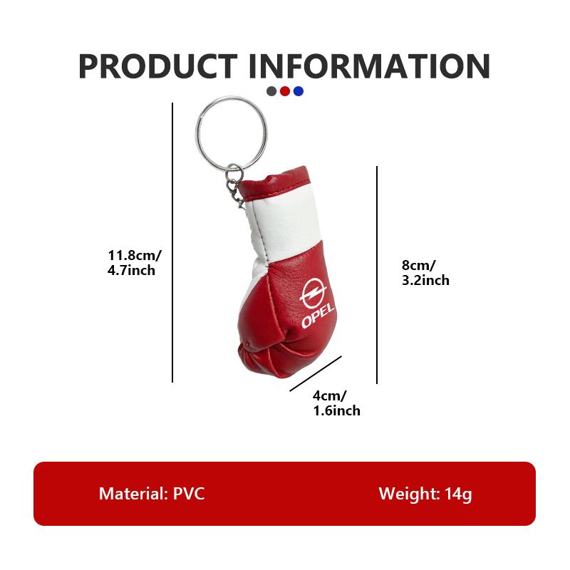 Trendy Boxing Gloves Keychains Gift Car Key Sport Backpack Pendant For Opel Meriva Mokka Grandland Vectra Zafira Vivaro Antara