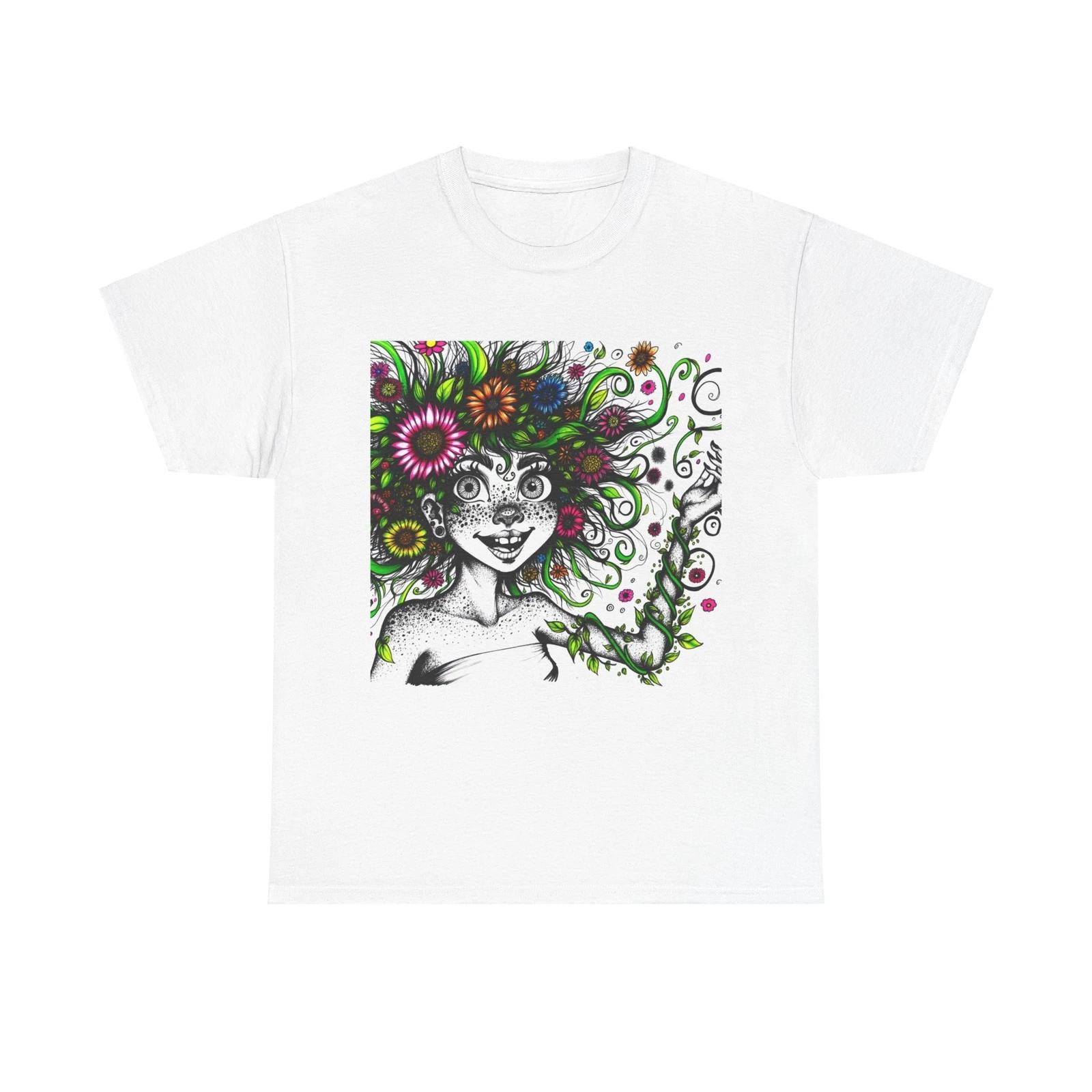 Unisex Adult T Shirt Mysterious Botanist Floral Chaos Art S