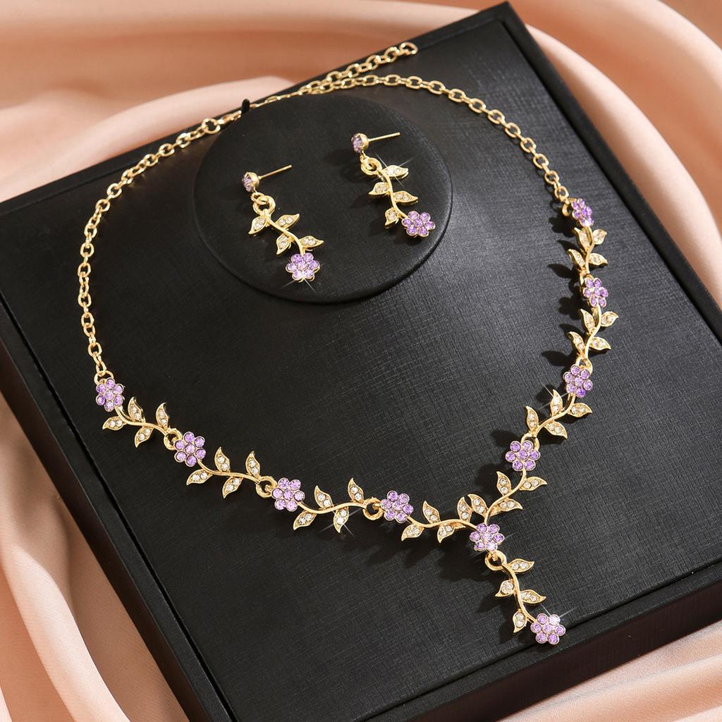 Stopowe Cyrkonie Naszyjnik Kolczyki Ślubne Ślubne Akcesoria Biżuteria