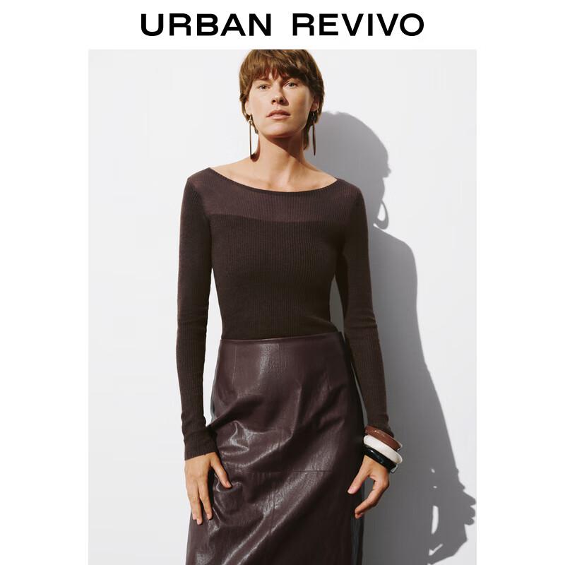 UR Women's Retro Arden Slim Fit Long Sleeve Knit Top