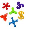 5/10Pcs Mini Figets Hand Spinner For Children Anti Stress Focus Gyro Finger Gyroscope Funny Leaf Toys Kids Gift Fingertips Toy