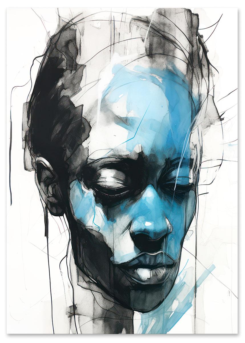 

Plakat twarz portret abstrakcja 30x40 cm