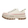 Tide canvas shoes thick sole wavy bottom low top heightening big head versatile casual sports shoes little white shoes women