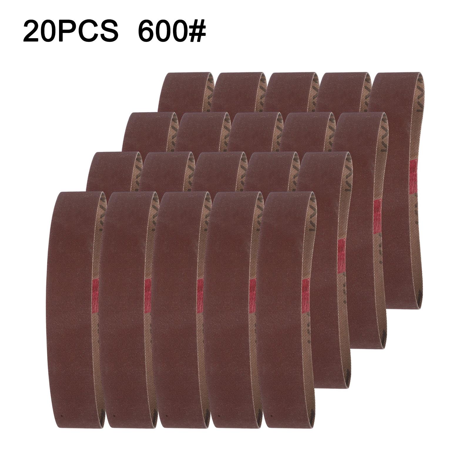 

20pcs 25x330mm Sanding Belts 120/320/600 Grits Sander Paper For Polishing Machine Sanding Tool