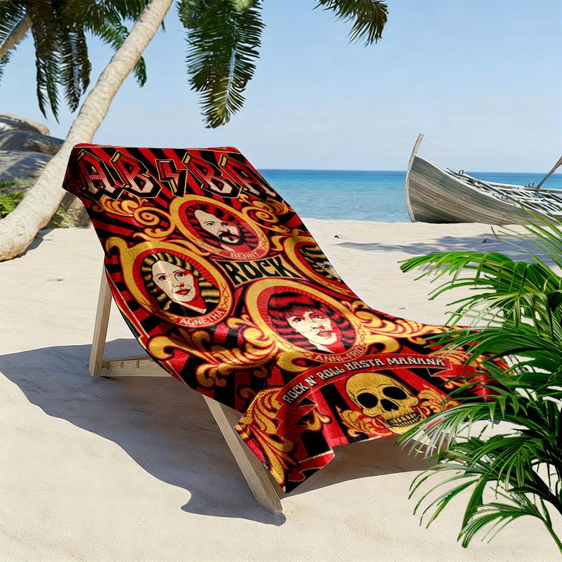 Rock Legends Unite Beach Towel Portable for Travel Beach Seaside Swim Absorbent Bath Towel Fashion Beach Comfort Printing