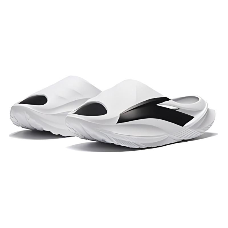 Anta Lifestyle Series Non-Slip Lightweight Slide Sandals Men Footwear Silver Black 112438521-1