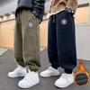 Korean Style Winter Warm Pants Children Sweatpants Thicken Corduroy Boys Casual Pants Boys Sport Pants Kids Loose Long Trousers