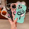 N77 Butterfly Black Gold Snake Macaron Wavy Edge Phone Cases for iPhone 15 Pro Max Samsung A54 A13 A14 S23 S24 S23 Redmi Note 13 Pro Shockproof Cover