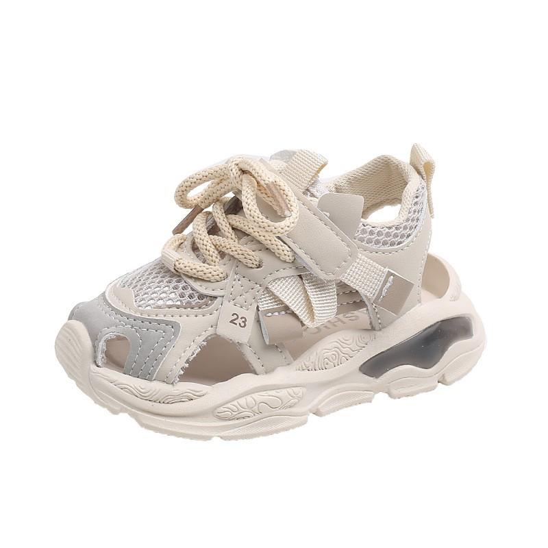 Kids Breathable Mesh Sandal Sneakers Boys Girls Outdoor Soft Sole Toddler Shoes With Hook Loop Closure