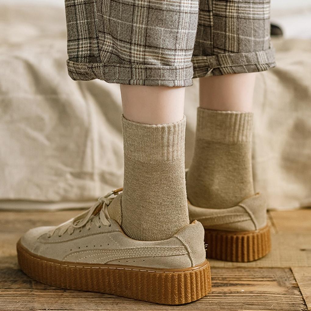 10 pairs of men's and women's autumn knit banded socks