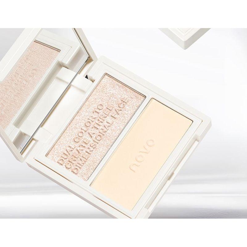 NOVO - Shimmer Dual-Tone Highlighter Palette - 3 Types