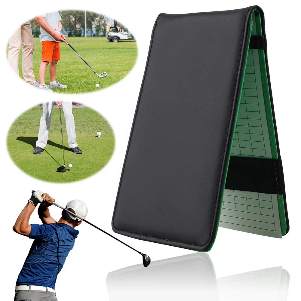 Golf Scorebook Score Keeping Book Leather Score Recording Book Portable Golf Scorecard Holder for Golf 