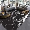 Moderní černý mramorový koberec do obývacího pokoje Luxusní Koberec do velké koupelny Absorpční protiskluzová rohož do ložnice Rohožka Interiér domu