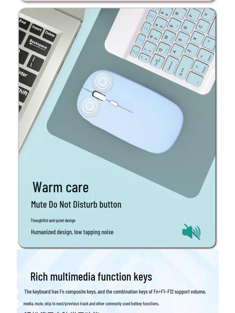 Bluetooth Drahtloses Tastatur- und Maus-Set für Apple, Android, Tablet, iPad, Laptop