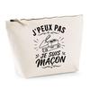 Toiletry Bag - PLANETEE - I Can't Minimalist (Mason) - Beige - 100% Cotton - 3 L, Metal Zip