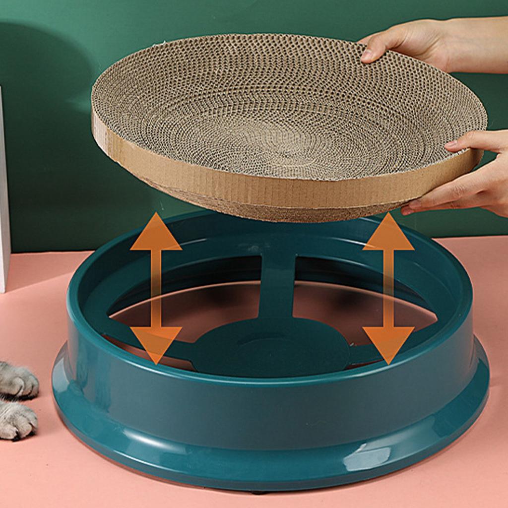 Cat Scratcher Bed with Replaceable Scratching Board Large Round Shape Scratch Resistant   Multifunction Cat Scratcher