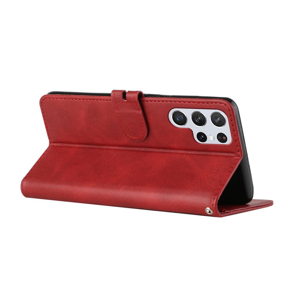 Suitable for Samsung S24 leather case, Xiaomi 13T solid color calf pattern protective case A05S card holder mobile phone case