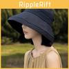 Fisherman Linen Summer Hat With Large Brim And Bow Decoration For Wear Daily