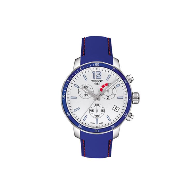 TISSOT Time Jog Collection Quartz Movement Men s Watches Watch 42mm White Dial Stainless Steel Case T095.449.17.037.00 Blue Strap