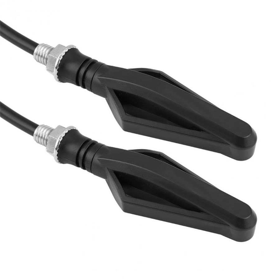 Universal 2 Pair Fishbone Style Front DRL Rear Tailight Flasher Strobe Dual colors 3 In 1 DRL Brake Flowing Turn Signal Indicator Lights Lamp Replace