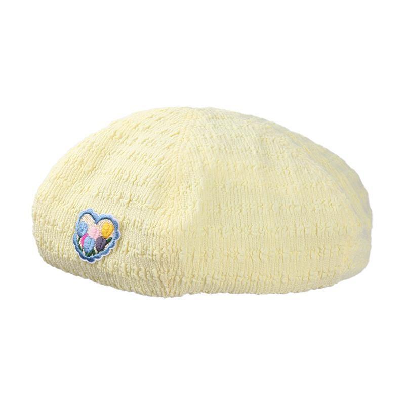 Floral Beret Embroidery Hat Women Lightweight Breathable Caps Gifts Fashion