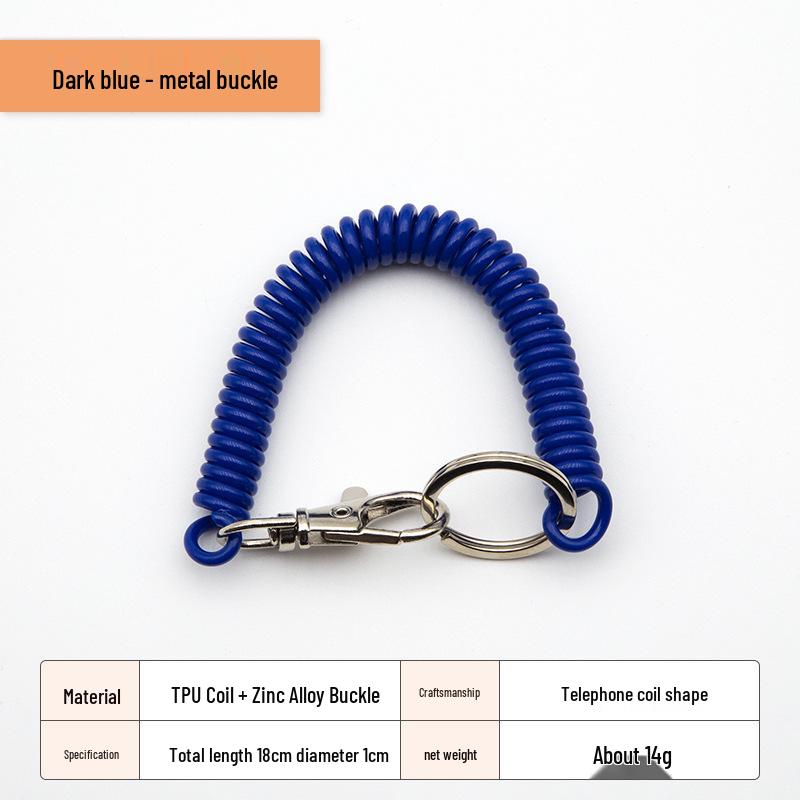 Spring Buckle Keychain Cord – Anti-Lost Outdoor Strap with Bag Holder
