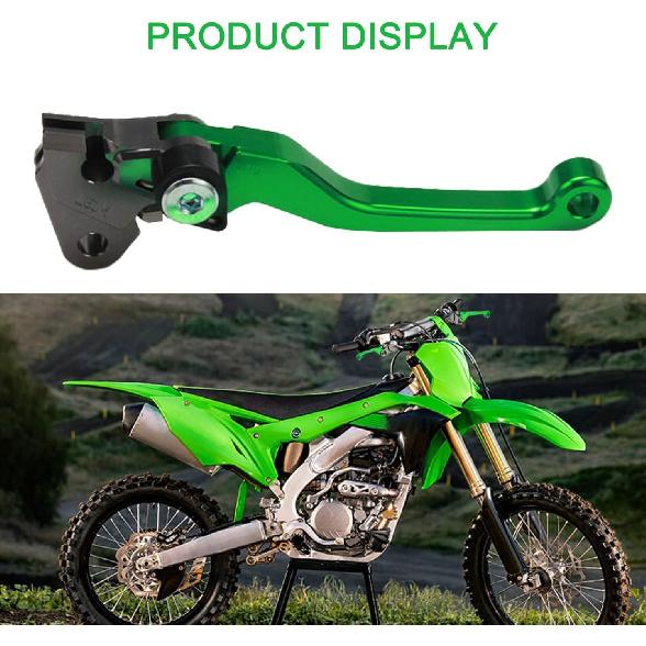 Motorcycle Brake Clutch Lever Pivot Levers Set Adjustable CNC for KX250F KX450F 2013-2018 KX250 2019-2020 Dirt Bike Green