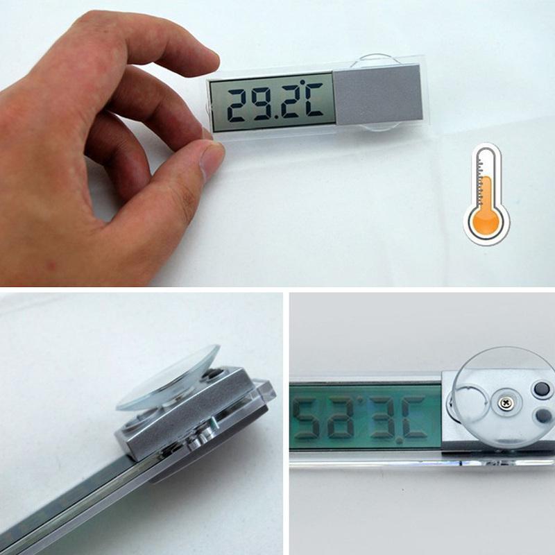 Car Thermometer Celsius Fahrenheit Osculum Type Suction Cup Thermometer Vehicle-mounted Convenient for House Factories Auto