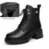 Fashion AIYUQI Ankle Boots Women Winter 2024 New Genuine Leather Natural Wool Warm Mom Boots Non-slip Large Size Women Snow Boots