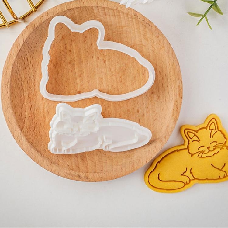 Assorted Cats Shape Cookie Molds Creative Cats Designs Biscuits Baking Stamper for DIY Cookie Making Enthusiasts