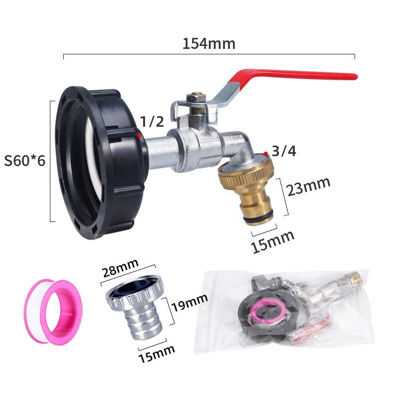 Durable Ibc Tank Tap Adapter Coarse Thread To Connector Replacement Valve Garden Home Valve Fitting Faucet