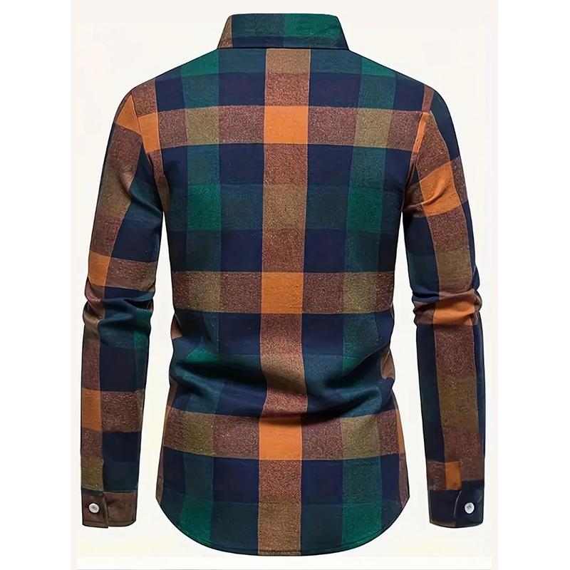 Spring and Autumn Men's Long Sleeved Button Up Shirt 3D Digital Printing for Casual Daily Entertainment and Fashion Design