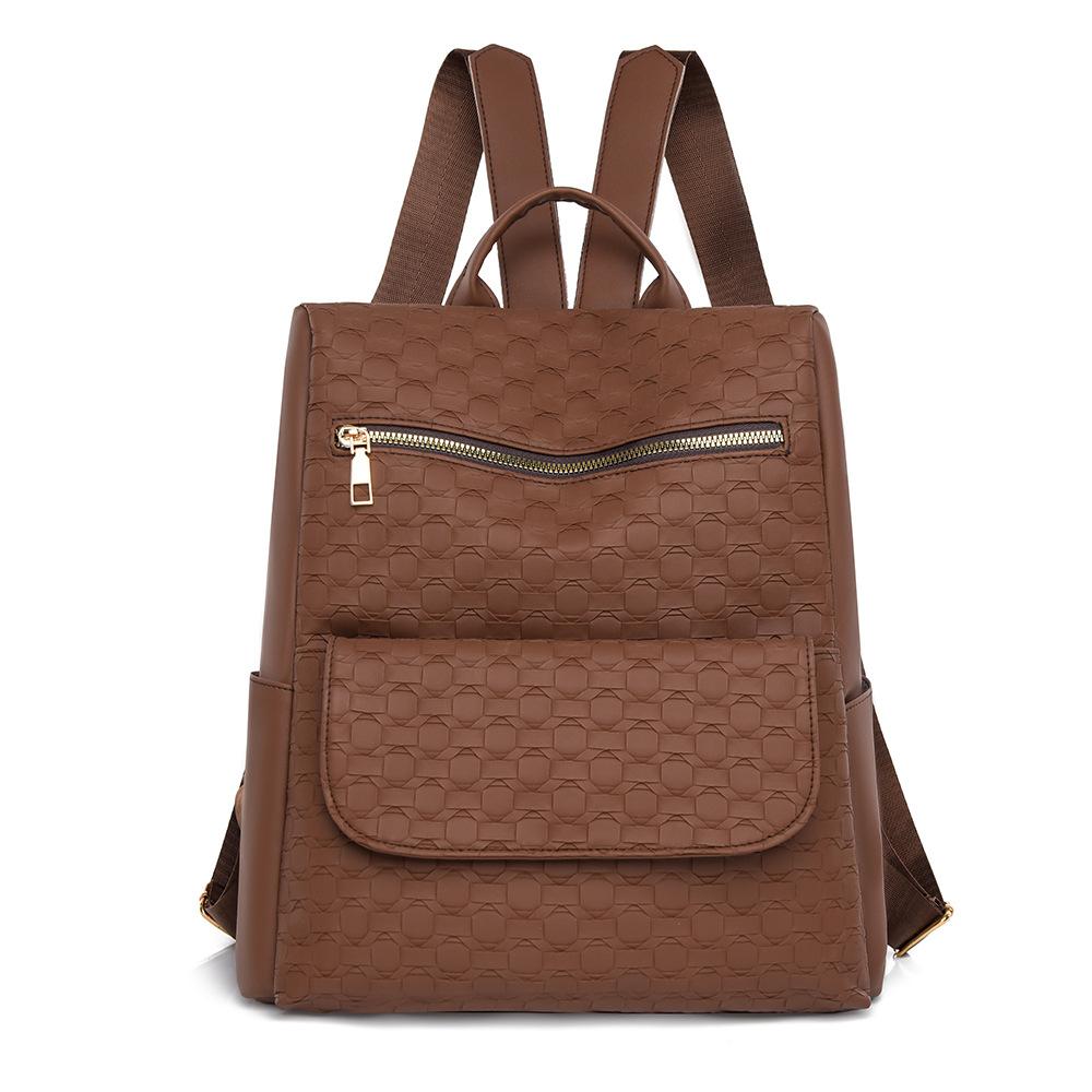 

Женский рюкзак с защитой от кражи, простой рюкзак для путешествий на открытом воздухе большой емкости кофейный