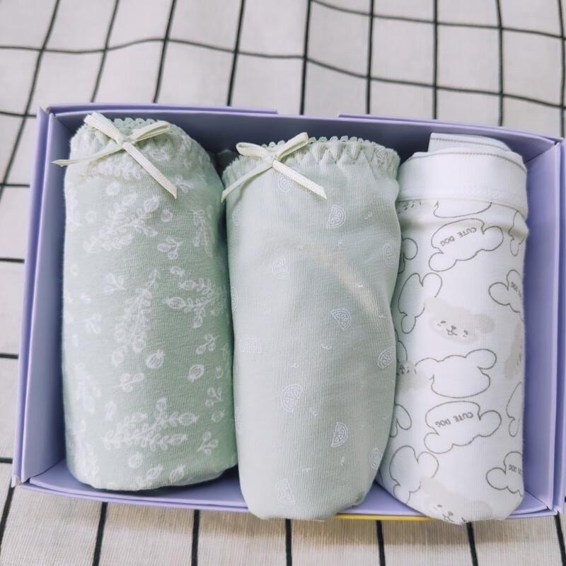 

Женское антибактериальное нижнее белье Deanfun из синьцзянского хлопка средней посадки (Подарочная коробка, 3 шт.) XL