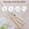 17Pcs Punch Needle Embroidery Kits Wooden Yarn Clothes Embroidery Pen Crochet Knitting DIY Craft Stitching Sewing Tools