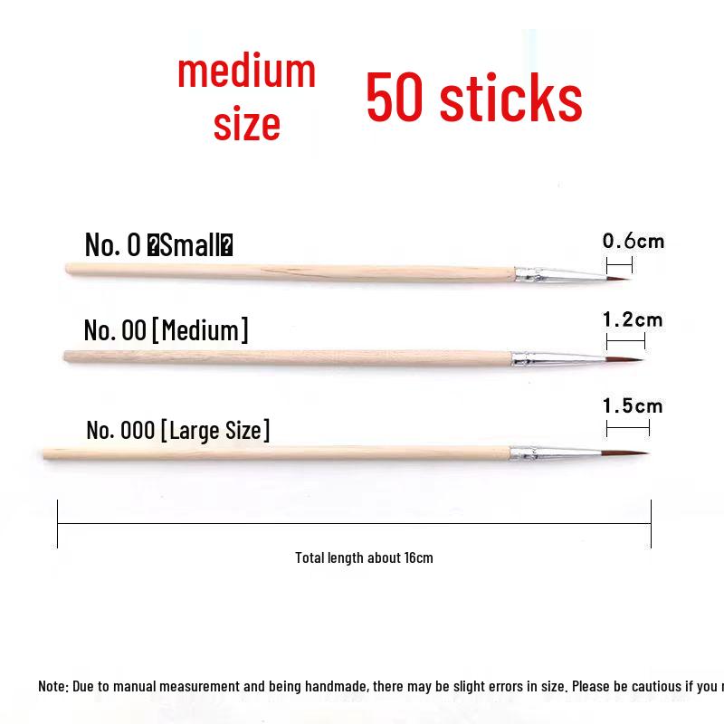 Wood-Handled Fine-Tip Nylon Liner Pen Set for Sketching, Painting, and Outlining