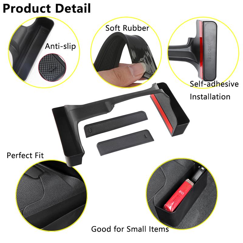 Gear Shift Side Storage Organizer Tray for Jeep Wrangler JL 4XE Gladiator JT 2018-2026 Interior Storage Tidying Box Accessories