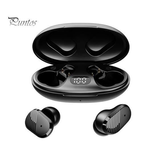 

A68 беспроводные наушники-вкладыши с низкой задержкой светодиодный цифровой дисплей HiFi звук совместимые с Bluetooth 5.0 наушники-вкладыши для спорта чёрный