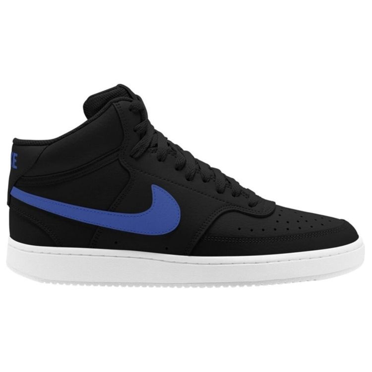 Nike Court Vision Mid Retro Casual Slip Resistant Shock Absorbing Durable High Top Sneakers Men Sneakers Black Blue CD5466-007