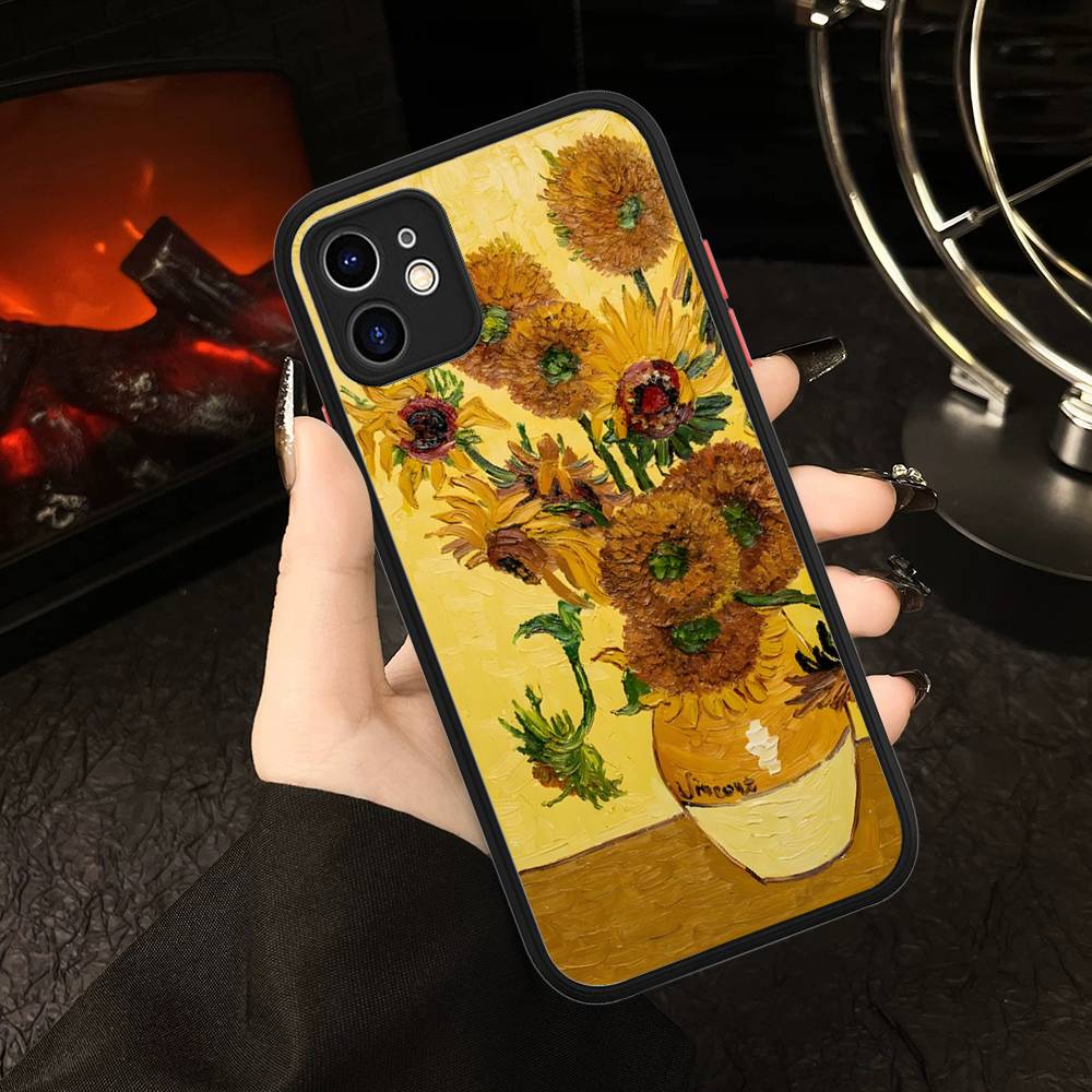 Van Gogh Ölgemälde Handyhülle Für IPhone 16e 16 15 14 13 12 11 Pro Max X XS Max Plus Matt Klar